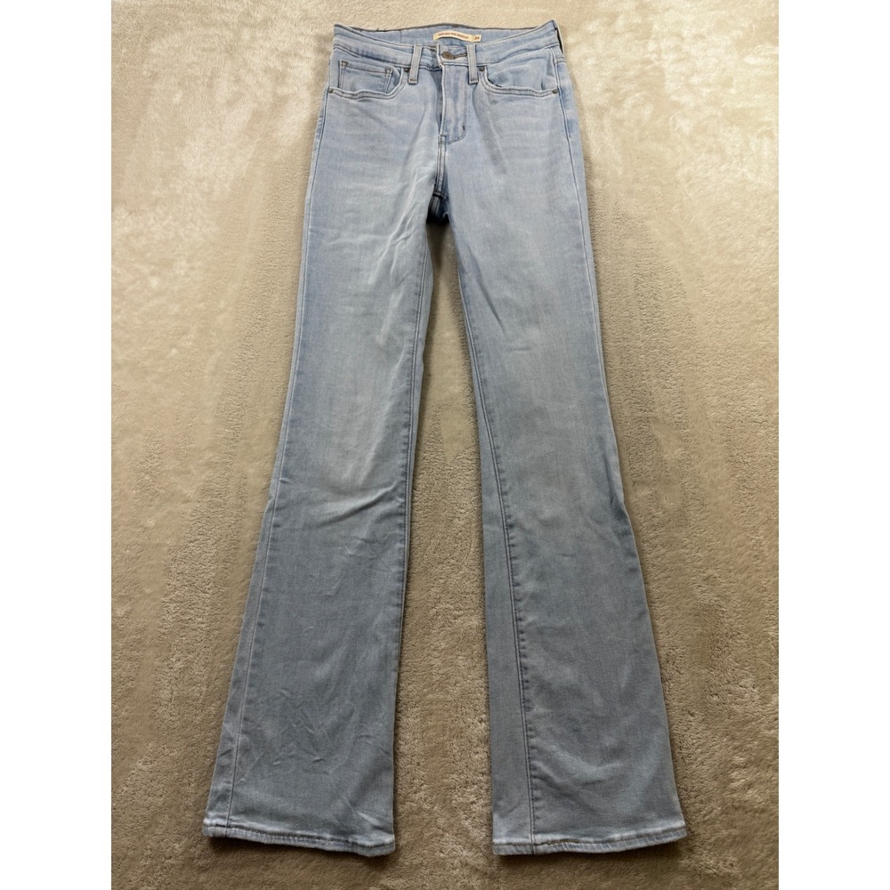 Levi's Womens 725 High Rise Bootcut Light Wash Jeans 24 Meas: 23x30.5